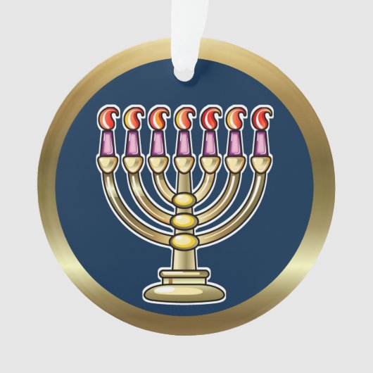 Hanukkah Menorah Ornament (Vorderseite)
