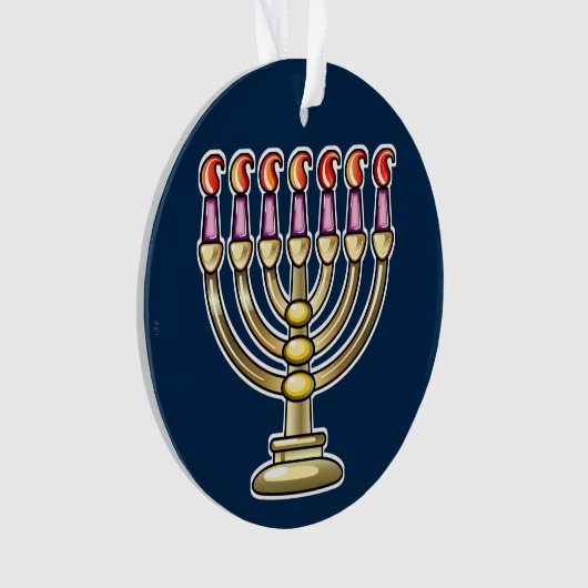 Hanukkah Menorah Ornament (Vorderseite)