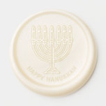 Hanukkah Menorah Personalisiert Wachssiegel Selbstklebend<br><div class="desc">Personalisieren Sie Ihren Text.</div>