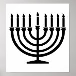 Hanukkah Menorah Poster<br><div class="desc">Happy Hanukkah Menorah Chanukah jewish</div>