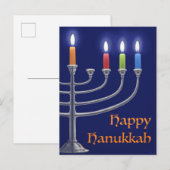 "Hanukkah Menorah." Postkarte (Vorne/Hinten)