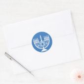 Hanukkah Menorah Runder Aufkleber (Umschlag)