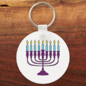 Hanukkah Menorah Schlüsselanhänger (Vorderseite)