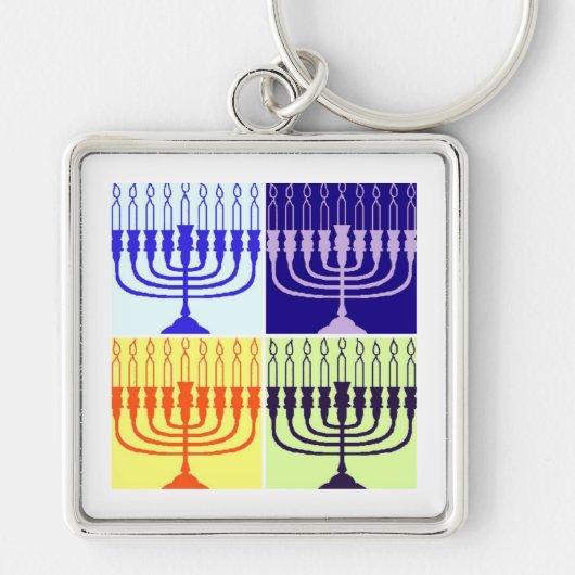 Hanukkah Menorah Schlüsselanhänger (Vorne)