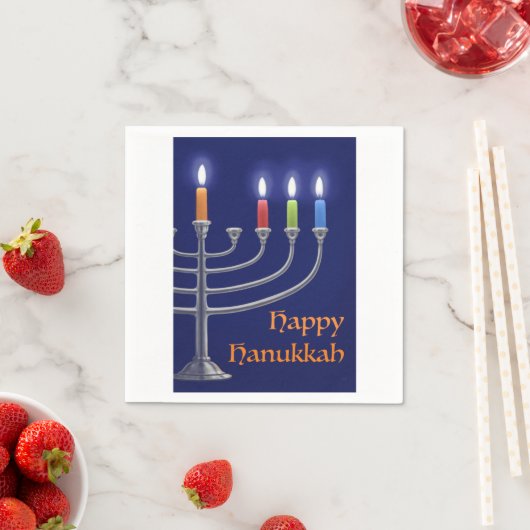"Hanukkah Menorah." Servietten (Beispiel)