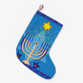 hanukkah menorah Strumpf Kleiner Weihnachtsstrumpf (Vorderansicht (hängend))