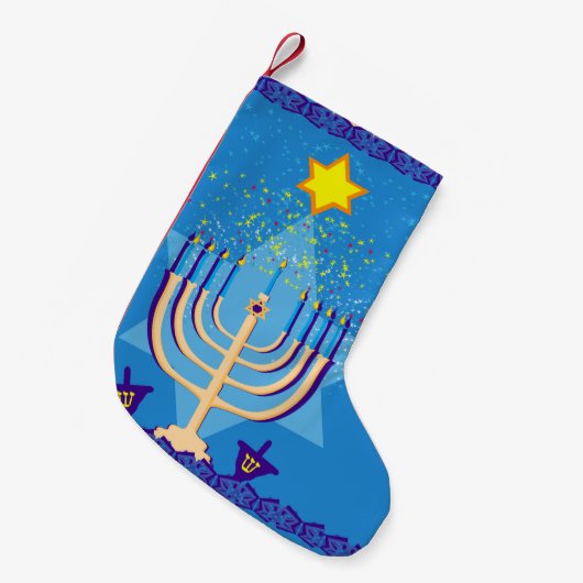 hanukkah menorah Strumpf Kleiner Weihnachtsstrumpf (Vorderansicht (hängend))