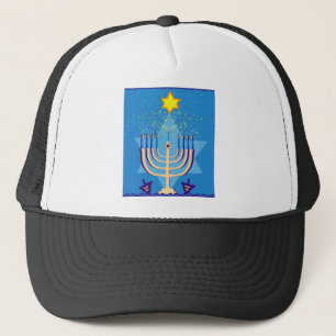 hanukkah menorah truckerkappe