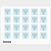 Hanukkah Menorah Typografie Stickers (Blatt)