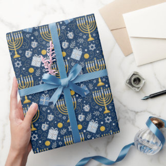 Hanukkah Menorah Wrapping Paper Geschenkpapier