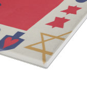 Hanukkah Menorahs and Stars Schneidebrett (Ecke)