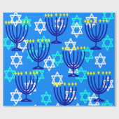Hanukkah Menorahs Geschenkpapier (Flach)