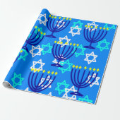 Hanukkah Menorahs Geschenkpapier (Ungerollt)