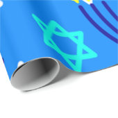 Hanukkah Menorahs Geschenkpapier (Rolleneckpunkt)