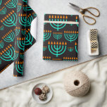 Hanukkah Menorahs Geschenkpapier<br><div class="desc">Ein festliches Festival der Lichter Menorah Wrapping Paper für Hanukkah Geschenke</div>