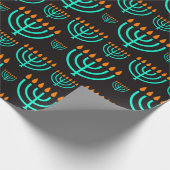 Hanukkah Menorahs Geschenkpapier (Ecke)