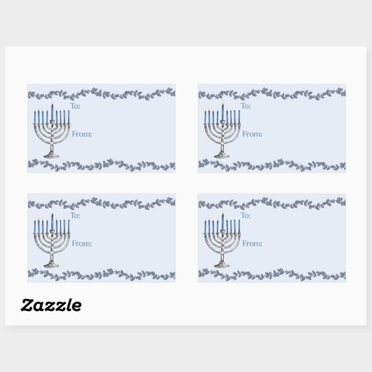 Hanukkah Menorahs Sticker (Blatt)