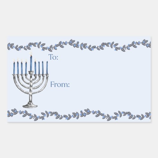 Hanukkah Menorahs Sticker (Vorderseite)