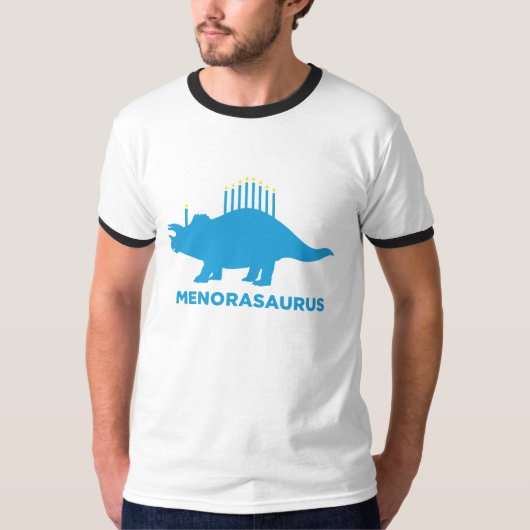 Hanukkah Menorasaurus Menorah Dinosaur Shirt (Vorderseite)