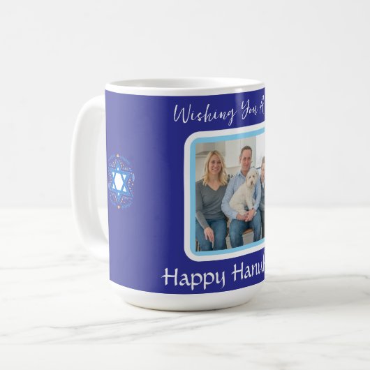 HANUKKAH Message FOTO CARD Kaffeetasse (Vorderseite Links)