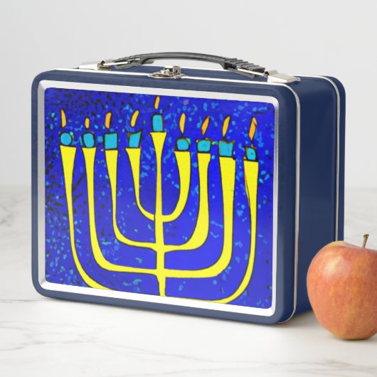 Hanukkah Metall Brotdose (Beispiel)
