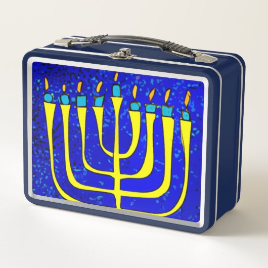 Hanukkah Metall Brotdose (Vorderseite)