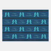 Hanukkah Metallic Bows Geschenkpapier Set (Vorderseite)