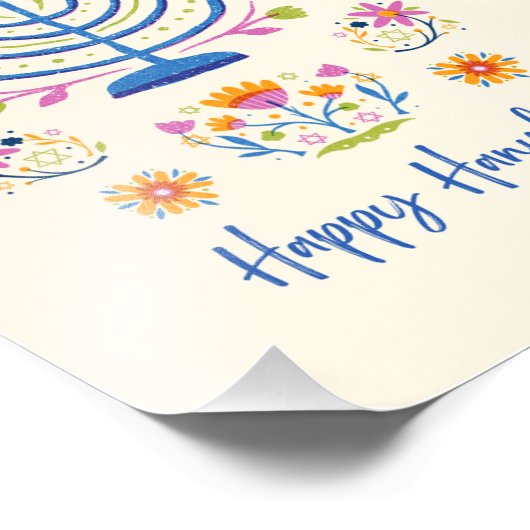 Hanukkah minnorah Poster (Ecke)