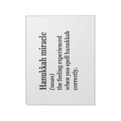 Hanukkah Miracle Funny Chanukah jüdische Definitio Notizblock (Rotiert)