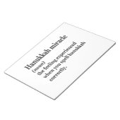 Hanukkah Miracle Funny Chanukah jüdische Definitio Notizblock (angewinkelt)