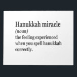 Hanukkah Miracle Funny Chanukah jüdische Definitio Notizblock<br><div class="desc">Hanukkah,  jüdisch,  jew, chanukah, dreidel, Geschenk, Geburtstag, Groovy, Weihnachten, Menorah</div>