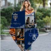 Hanukkah Miracle Navy Blue Beautiful Family Photo Sherpadecke