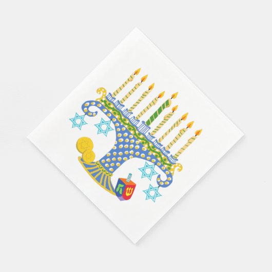 Hanukkah mit Katzen! Servietten (Ecke)