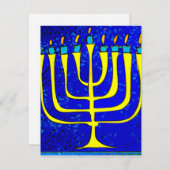 Hanukkah Mitteilungskarte (Vorne/Hinten)