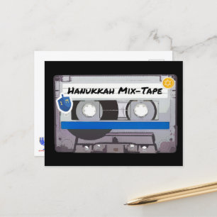 Hanukkah Mix-Tape Postkarte
