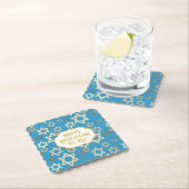 Hanukkah Modern Blue Gold Star von David Untersetzer (Vor Ort)