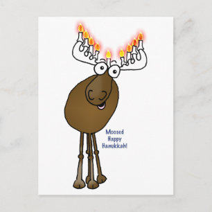 Hanukkah moose! feiertagspostkarte