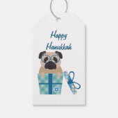 Hanukkah Mops Geschenk Geschenkanhänger (Vorderseite)