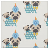 Hanukkah Möpsen Fabric Stoff (Muster)
