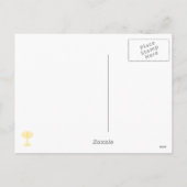 Hanukkah Motif lila Postkarte (Rückseite)