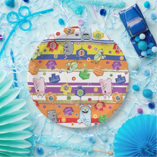 Hanukkah Mouse N Friends Pappteller (Party)