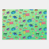 Hanukkah Muster - Schleifpapier 3 flaches Blatt (Vorderseite)