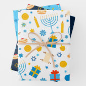 Hanukkah Musterpapier Geschenkpapier Set (Beispiel)