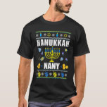 Hanukkah Nany Jew Chanukah Ugly Sweater Pajamas T-Shirt<br><div class="desc">Hanukkah Nany Juden Chanukah Ugly Sweater Pajamas.</div>