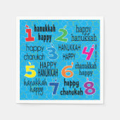 Hanukkah Napkin personalisieren "Hanukkah Happy/Bl Serviette (Vorderseite)