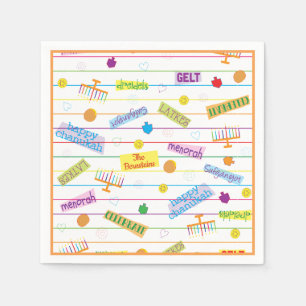 Hanukkah Napkin personalize "Chanukah Party" Serviette