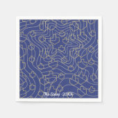 Hanukkah Napkin personalize "Stars & Dreidels" Serviette (Vorderseite)