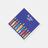 Hanukkah Napkins personalisieren "Hanukkah Candles Serviette (Ecke)