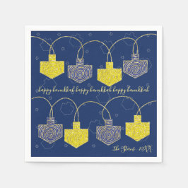Hanukkah Napkins personalisieren "Hanukkah Dreidel Serviette