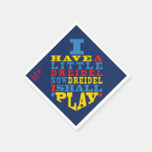Hanukkah Napkins Personalize "Dreidel Spin" Serviette (Ecke)